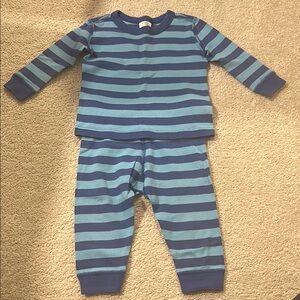 Hanna Andersson Striped Blue Kids Pajamas